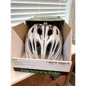 Womens Cannondale Quick Bike Helmet Purple Pink White Size Large-XL New Open Box